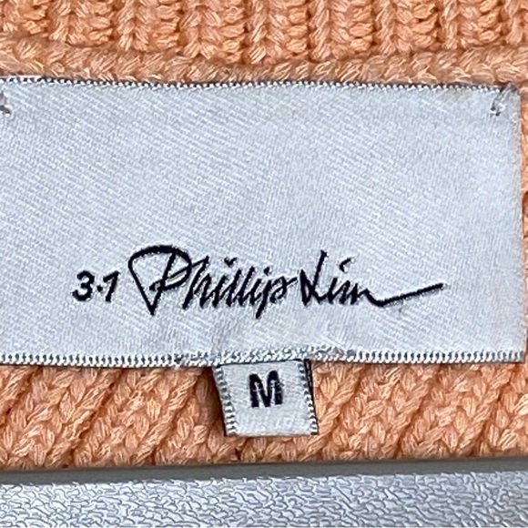 3-1 Phillip Lim Sleeveless Sweater, Peach, Ribbed Size M - Picture 5 of 11